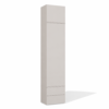 brylkaszuflada1 Garderobemeubel HAGA 1SZ2S Szafa 2 – 238 × 50 × 35 cm – Kasjmier beige – 2 laden