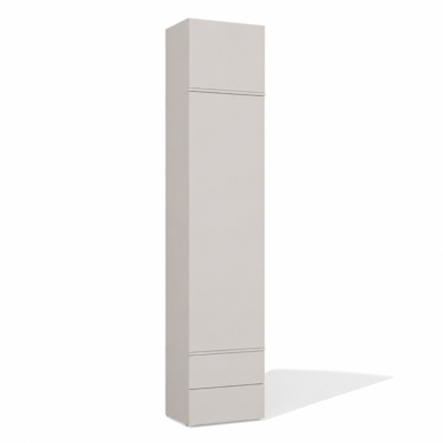 brylkaszuflada1 Garderobemeubel HAGA 1SZ2S Szafa 2 – 238 × 50 × 35 cm – Kasjmier beige – 2 laden