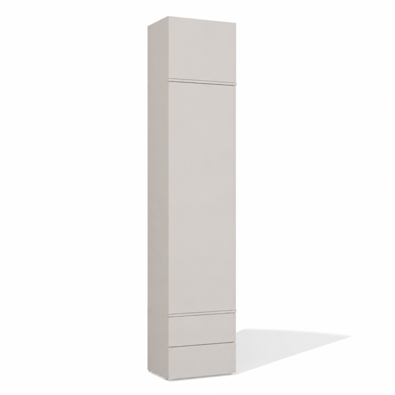 Garderobemeubel HAGA 1SZ2S Szafa 2 – 238 × 50 × 35 cm – Kasjmier beige – 2 laden
