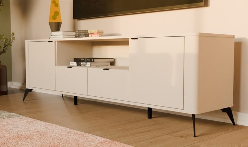 cordoba18 TV-meubel CORDOBA 2D2S – Kasjmier beige – 2 laden