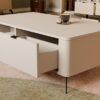 Tafel awa CORDOBA – Kasjmier beige – 2 laden – 2 planken
