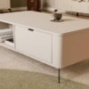 Tafel awa CORDOBA – Kasjmier beige – 2 laden – 2 planken