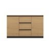 front Dressoir COSTA 1D3S/2D3S BA – Artisan eiken / Antraciet