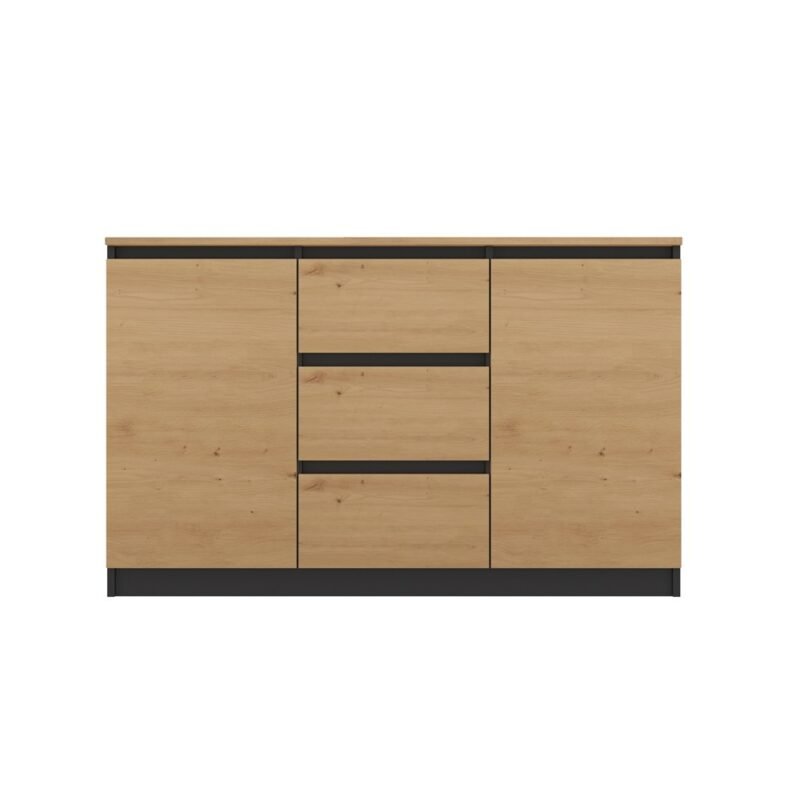 front Dressoir COSTA 1D3S/2D3S BA – Artisan eiken / Antraciet