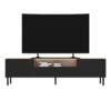 TV-meubel KAMA 160/SLIM – Zwart / Artisan eiken