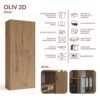 grafikanastroneinfografika Rek OLIV 2D 2 – Artisan eiken – 2 deuren