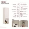 grafikanastroneinfografika4 Badkamerkast MEXY W1D – 1 deur – 3 planken – hangend