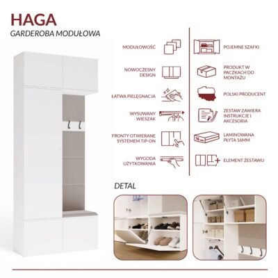Garderobemeubel HAGA II 1SZ1W