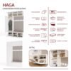 Garderobemeubel HAGA III 1Sz2W – Wit
