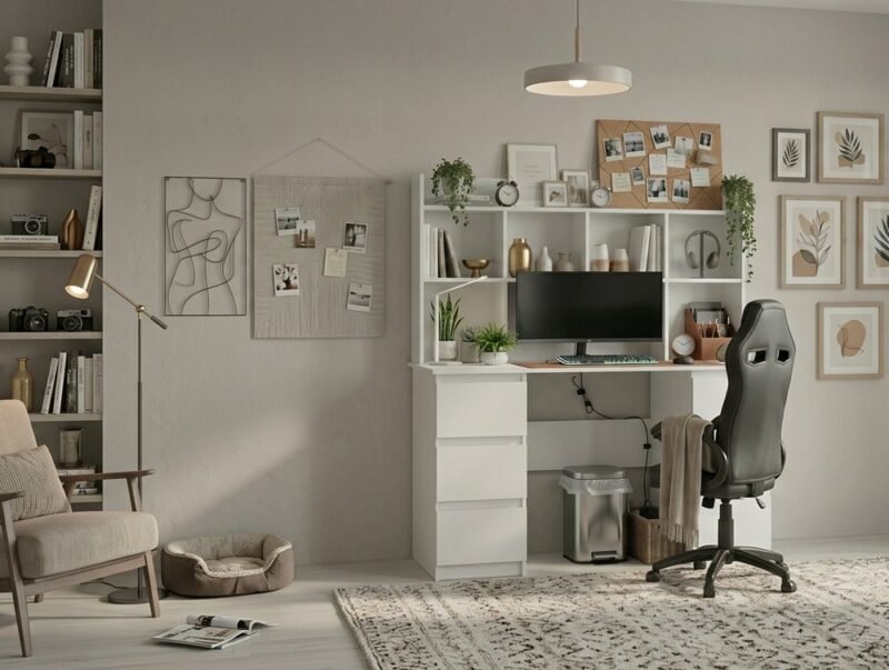 Bureau KUBA met DRIFT bureaustoel en opzetstuk