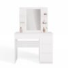 marinalustro2 Kaptafel MARINA 4P – Wit – 4 laden – 4 planken – rechts – met spiegel