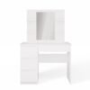 Kaptafel MARINA 4P – Wit – 4 laden – 4 planken – links – met spiegel
