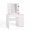 miniatura Kaptafel MARINA 4P – Wit – 4 laden – 4 planken – rechts – met spiegel