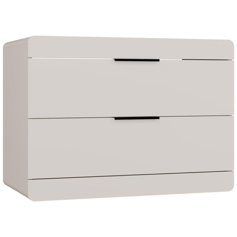 miniaturaTERRA802S Wastafelmeubel TERRA 80 2S – 80 × 58 × 45 cm – Kasjmier – 2 laden – hangend – met wastafel
