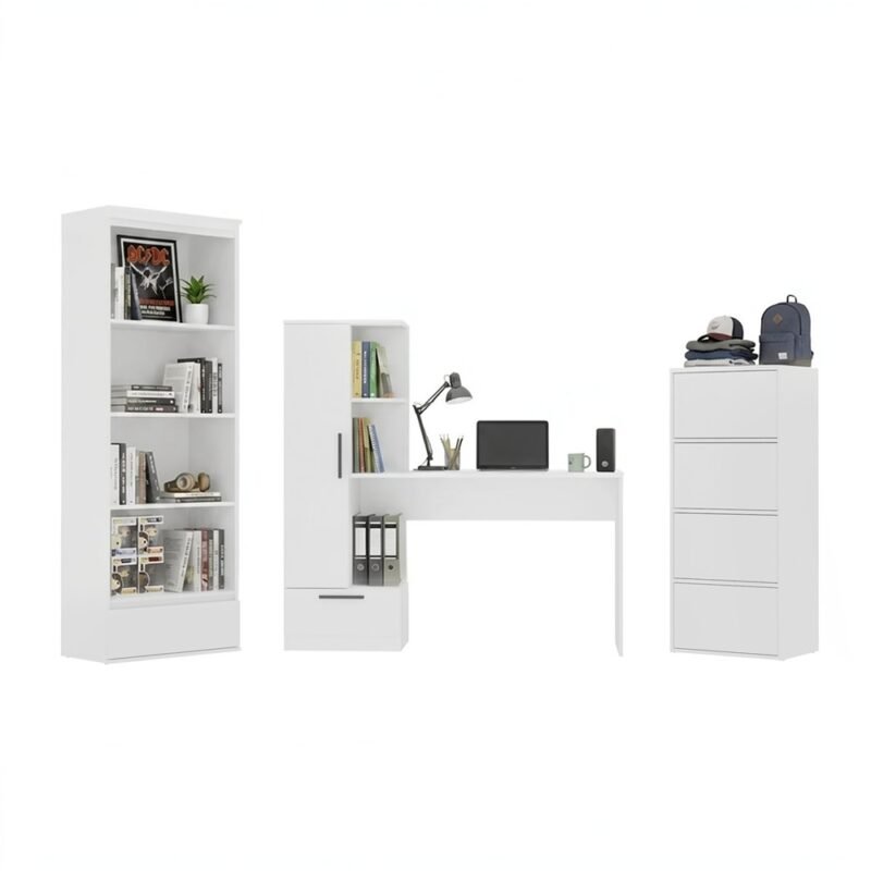 Bureauset Cosmo Komoda Alma – Wit