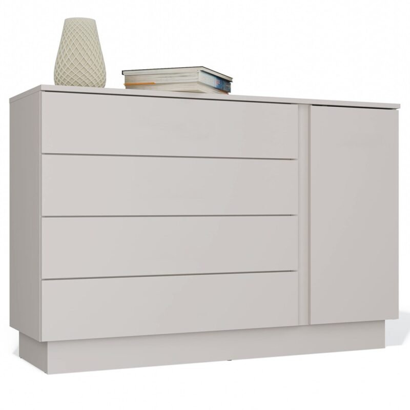 miniaturka Dressoir AMBER 1D4S – Kasjmier beige – 4 laden – 1 deur