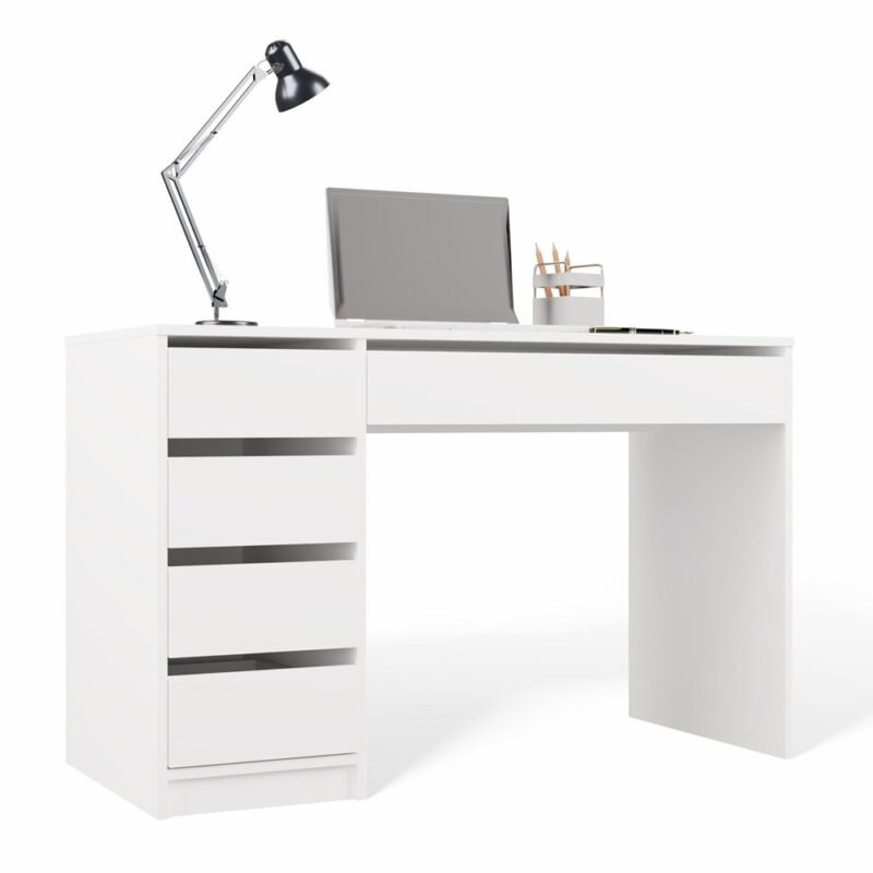 miniaturka Bureau ARTO – 120 cm – Wit – 5 laden