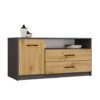 miniaturka1 TV-meubel SIMPLO 1D2S Stolik TV – Artisan eiken / Antraciet – 2 laden – 1 deur