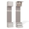 Garderobemeubel HAGA 1W2S – Kasjmier beige – 2 laden