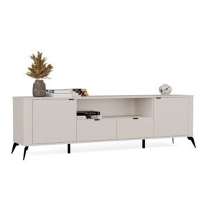 miniaturka3 TV-meubel CORDOBA 2D2S – Kasjmier beige – 2 laden