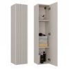 Badkamerkast TIGO 1D – Kasjmier – hangend – geribbeld front