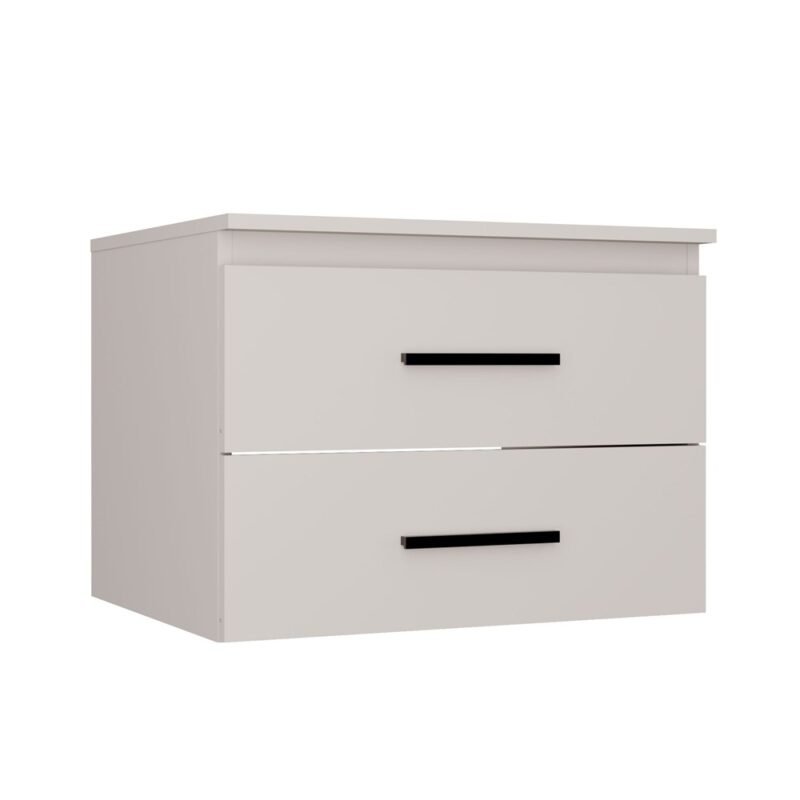 miniaturka4 Wastafelmeubel NEL 60 UC – Kasjmier beige – 2 laden – hangend – met wastafel