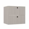 Wastafelmeubel TIGO 60 2S – Kasjmier – 2 laden – hangend – geribbeld front – met wastafel