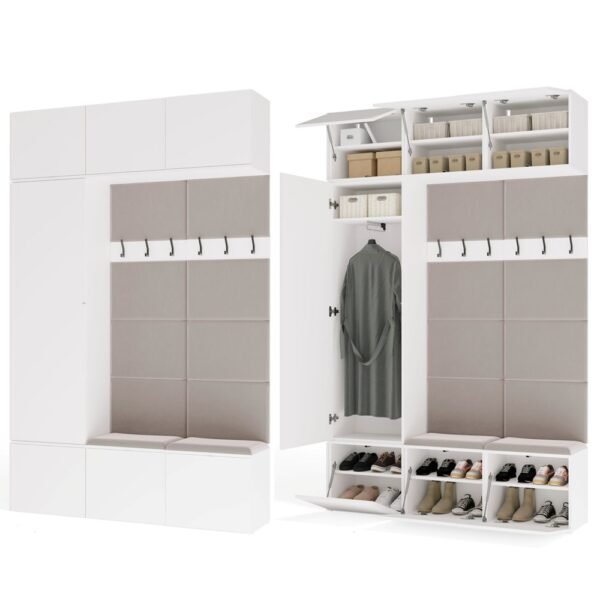 Garderobemeubel HAGA III 1Sz2W – Wit