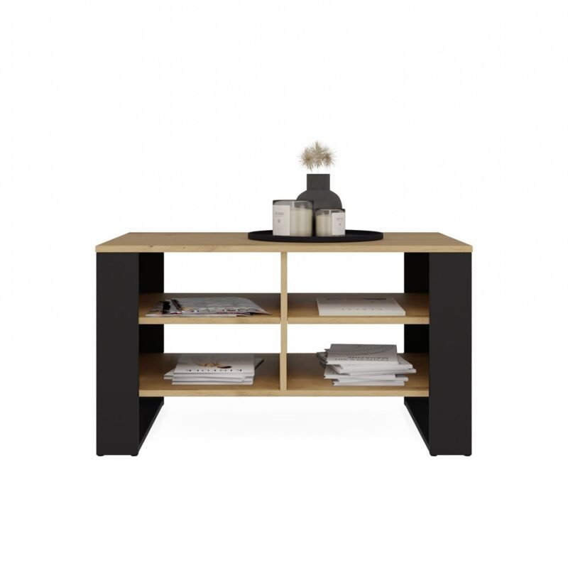 modern-4p Tafel Modern 4P – Artisan eiken / Zwart