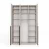 Kledingkast SENSO 3D – 250 cm – Kasjmier / Zwart – met opzetstuk