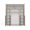 Kledingkast SENSO 4D – 250 × 200 cm – Kasjmier / Zwart – met opzetstuk