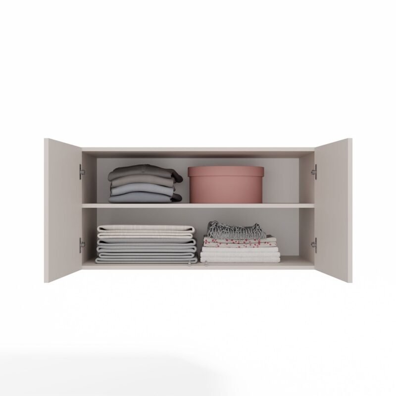 Kledingkast SENSO 4D – 250 × 200 cm – Kasjmier / Zwart – met opzetstuk
