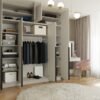 Kledingkast SENSO 4D – 250 × 200 cm – Kasjmier / Zwart – met opzetstuk