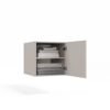 Kledingkast SENSO 3D – 150 cm – Kasjmier – met opzetstuk