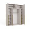 ndstsenso47 Kledingkast SENSO 4D – 250 × 200 cm – Kasjmier – met opzetstuk