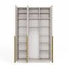 Kledingkast SENSO 3D – 150 cm – Kasjmier – met opzetstuk