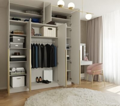 ndstsenso5 Kledingkast SENSO 4D – 250 × 200 cm – Kasjmier – met opzetstuk