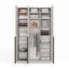 Kledingkast SENSO 3D – 250 cm – Kasjmier / Zwart – met opzetstuk