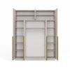 ndstsenso54 Kledingkast SENSO 4D – 250 × 200 cm – Kasjmier – met opzetstuk