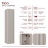 Badkamerkast TIGO 1D – Kasjmier – hangend – geribbeld front