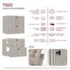Wastafelmeubel TIGO 60 2S – Kasjmier – 2 laden – hangend – geribbeld front – met wastafel