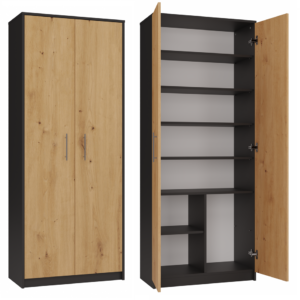 Rek Oliv 2D – Antraciet / Artisan eiken