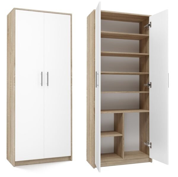 Rek Oliv 2D – Wit / Sonoma eiken