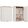Badkamerkast CORDOBA 1D – Castello eiken / Kasjmier – 2 planken – hangend