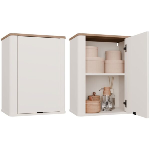 Badkamerkast CORDOBA 1D – Castello eiken / Kasjmier – 2 planken – hangend