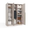 Kledingkast SENSO 3D 150 – 150 cm – Kasjmier beige – 3 deuren