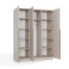 Kledingkast SENSO 3D 150 – 150 cm – Kasjmier beige – 3 deuren