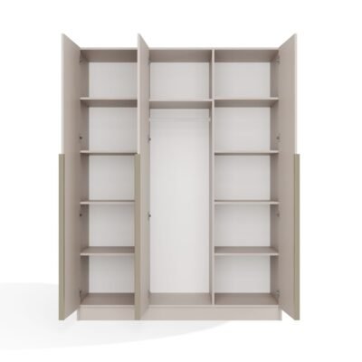 Kledingkast SENSO 3D 150 – 150 cm – Kasjmier beige – 3 deuren