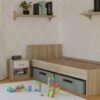 stelaz-90-x-200 Bedframe met lattenbodem 90 × 200 cm – Sonoma eiken