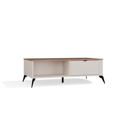 stolik1 Tafel awa CORDOBA – Castello eiken / Kasjmier beige – 2 laden